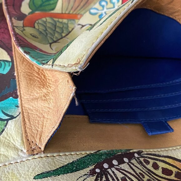 Artistic Expressions By Sharif 1827 Hand Painted Genuine Leather Bag - Picture 7 of 16